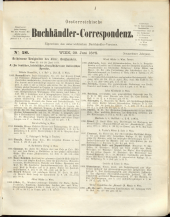 Oesterreichische Buchhändler-Correspondenz