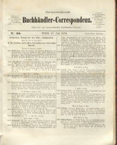 Oesterreichische Buchhändler-Correspondenz