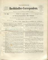 Oesterreichische Buchhändler-Correspondenz