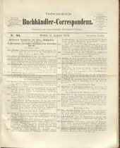 Oesterreichische Buchhändler-Correspondenz