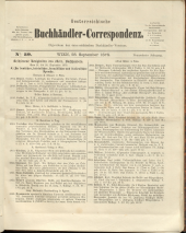 Oesterreichische Buchhändler-Correspondenz