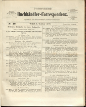 Oesterreichische Buchhändler-Correspondenz