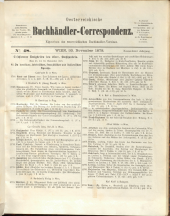 Oesterreichische Buchhändler-Correspondenz