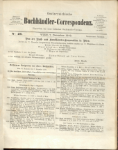 Oesterreichische Buchhändler-Correspondenz