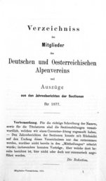 Übersicht: Verzeichnis der Mitglieder