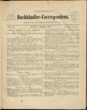 Oesterreichische Buchhändler-Correspondenz