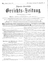 Allgemeine Österreichische Gerichtszeitung