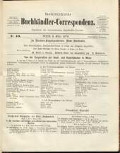 Oesterreichische Buchhändler-Correspondenz