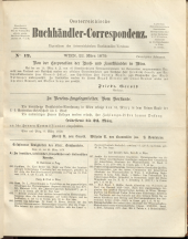 Oesterreichische Buchhändler-Correspondenz