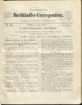 Oesterreichische Buchhändler-Correspondenz