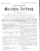 Allgemeine Österreichische Gerichtszeitung