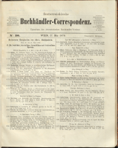 Oesterreichische Buchhändler-Correspondenz