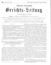 Allgemeine Österreichische Gerichtszeitung