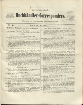 Oesterreichische Buchhändler-Correspondenz