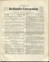 Oesterreichische Buchhändler-Correspondenz