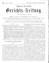 Allgemeine Österreichische Gerichtszeitung