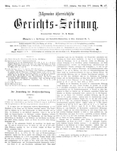 Allgemeine Österreichische Gerichtszeitung