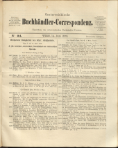 Oesterreichische Buchhändler-Correspondenz