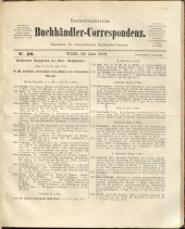 Oesterreichische Buchhändler-Correspondenz