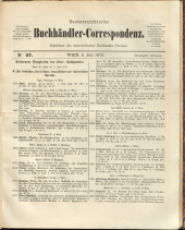 Oesterreichische Buchhändler-Correspondenz