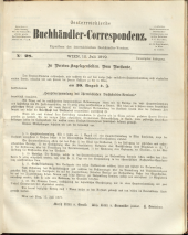 Oesterreichische Buchhändler-Correspondenz