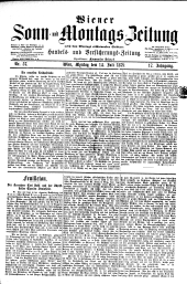 Wiener Sonn- und Montags-Zeitung