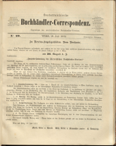 Oesterreichische Buchhändler-Correspondenz