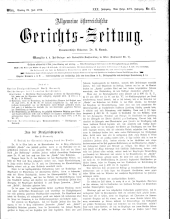 Allgemeine Österreichische Gerichtszeitung