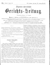 Allgemeine Österreichische Gerichtszeitung