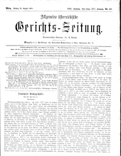 Allgemeine Österreichische Gerichtszeitung