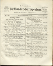 Oesterreichische Buchhändler-Correspondenz