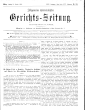 Allgemeine Österreichische Gerichtszeitung