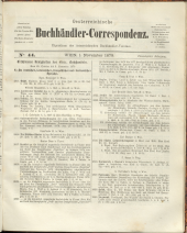 Oesterreichische Buchhändler-Correspondenz