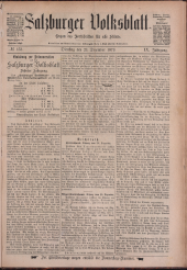 Salzburger Volksblatt: unabh. Tageszeitung f. Stadt u. Land Salzburg