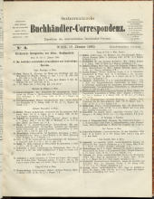 Oesterreichische Buchhändler-Correspondenz