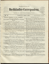 Oesterreichische Buchhändler-Correspondenz