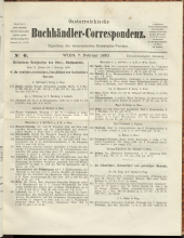 Oesterreichische Buchhändler-Correspondenz