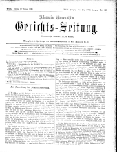 Allgemeine Österreichische Gerichtszeitung