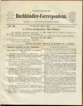 Oesterreichische Buchhändler-Correspondenz