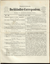 Oesterreichische Buchhändler-Correspondenz