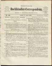 Oesterreichische Buchhändler-Correspondenz