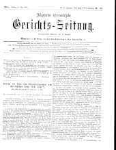 Allgemeine Österreichische Gerichtszeitung