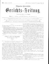 Allgemeine Österreichische Gerichtszeitung