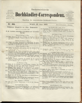 Oesterreichische Buchhändler-Correspondenz