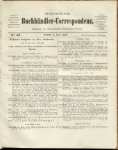 Oesterreichische Buchhändler-Correspondenz