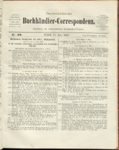 Oesterreichische Buchhändler-Correspondenz