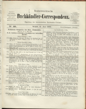 Oesterreichische Buchhändler-Correspondenz