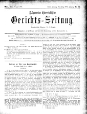 Allgemeine Österreichische Gerichtszeitung