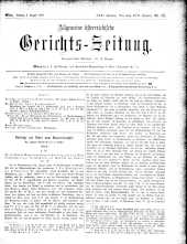 Allgemeine Österreichische Gerichtszeitung