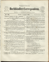 Oesterreichische Buchhändler-Correspondenz